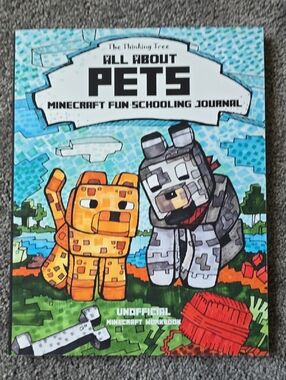 Minecraft 'All About Pets' Fun Schooling Journal - Orange & Gray